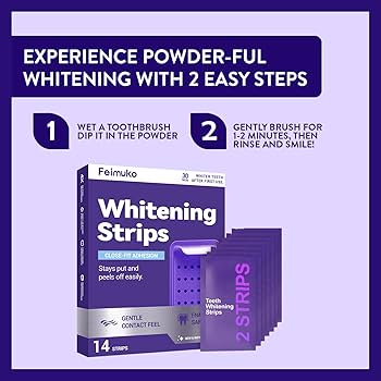 Purple Teeth Whitening Strips – Stain Removal Kit