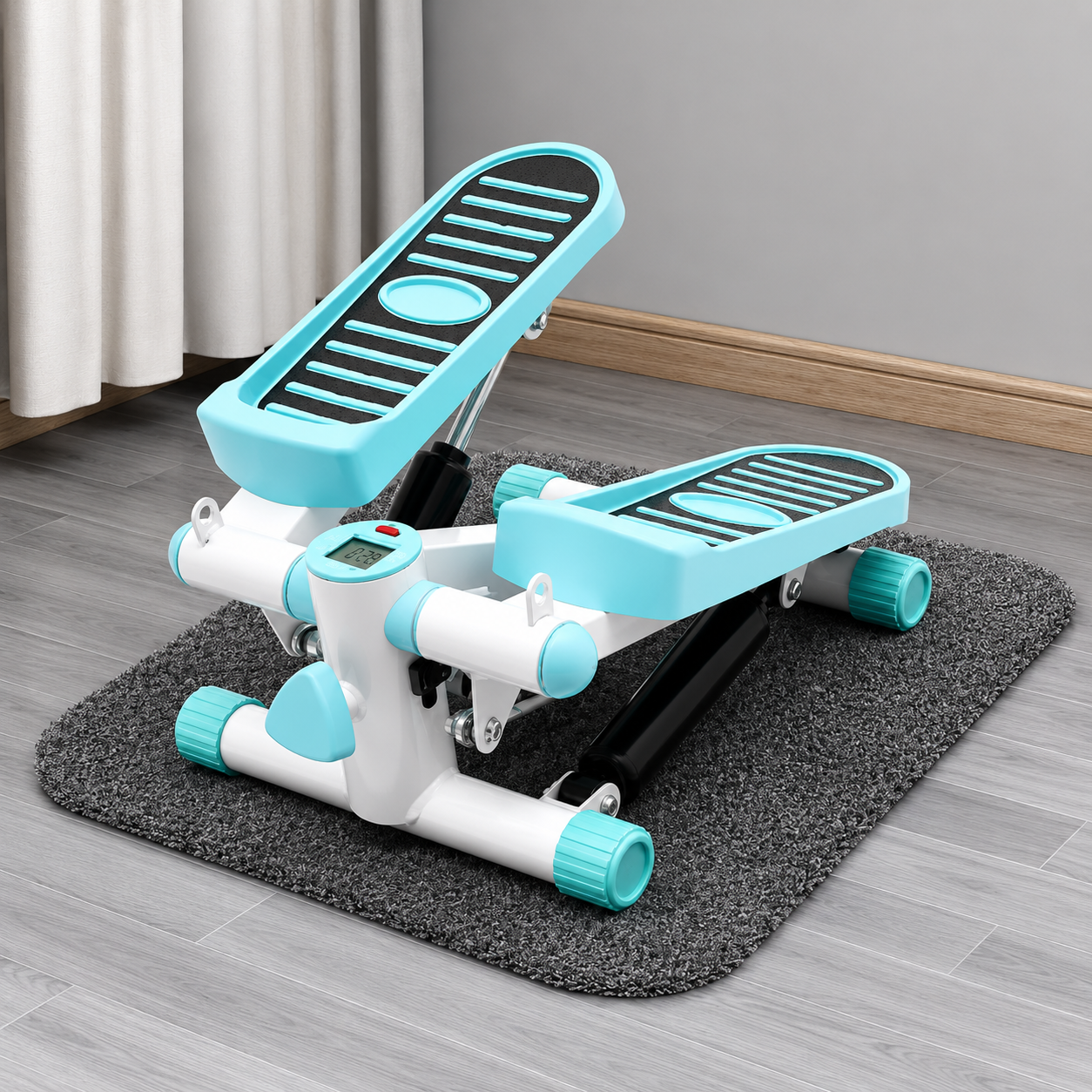 Mini Stepper with Resistance Bands, LCD Display