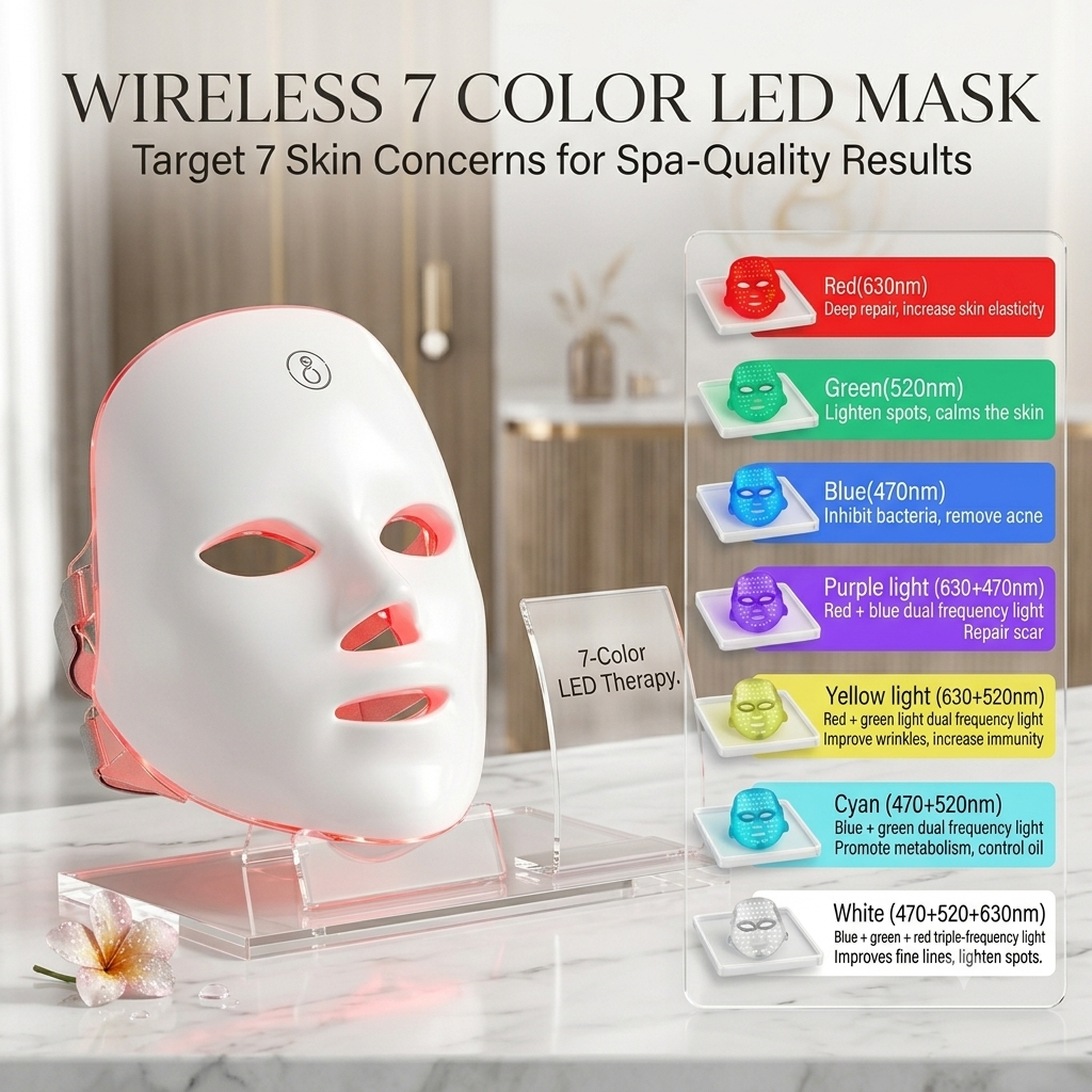 7-Color LED Facial Therapy Mask