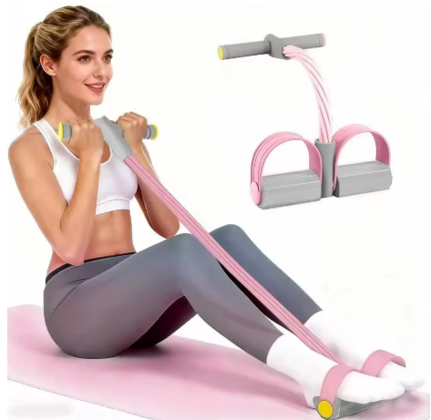 6-Tube Resistance Band with Foot Pedals